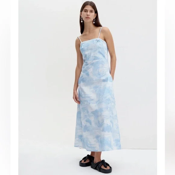 FOEMINA Alice Dress Cirrus Print Icy Blue - Picture 2 of 12